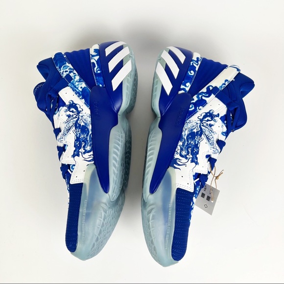 Adidas Mens D.O.N Issue 2 GCA Basketball Shoes Size 12.5 Blue White FX7426 - Picture 4 of 12